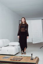 Load image into Gallery viewer, Alexander Wang LS Mesh Crochet Top