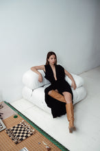 Load image into Gallery viewer, DVSM Black Wrap-Up Dress with Mesh Back