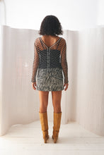 Load image into Gallery viewer, BEADED LONG SLEEVE NET TOP