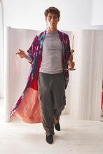 Load image into Gallery viewer, PURPLE SILK KIMONO