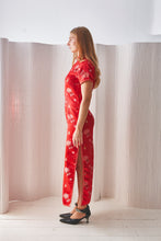 Load image into Gallery viewer, RED SATIN CHINEESE DRESS