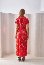 Load image into Gallery viewer, RED SATIN CHINEESE DRESS