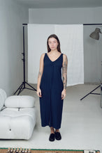 Load image into Gallery viewer, Minimalist Navy Slip Dress Bimba &amp; Lola
