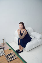 Load image into Gallery viewer, Minimalist Navy Slip Dress Bimba &amp; Lola
