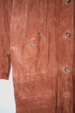 Load image into Gallery viewer, Brown leather coat
