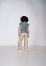 Load image into Gallery viewer, Leather beige trousers
