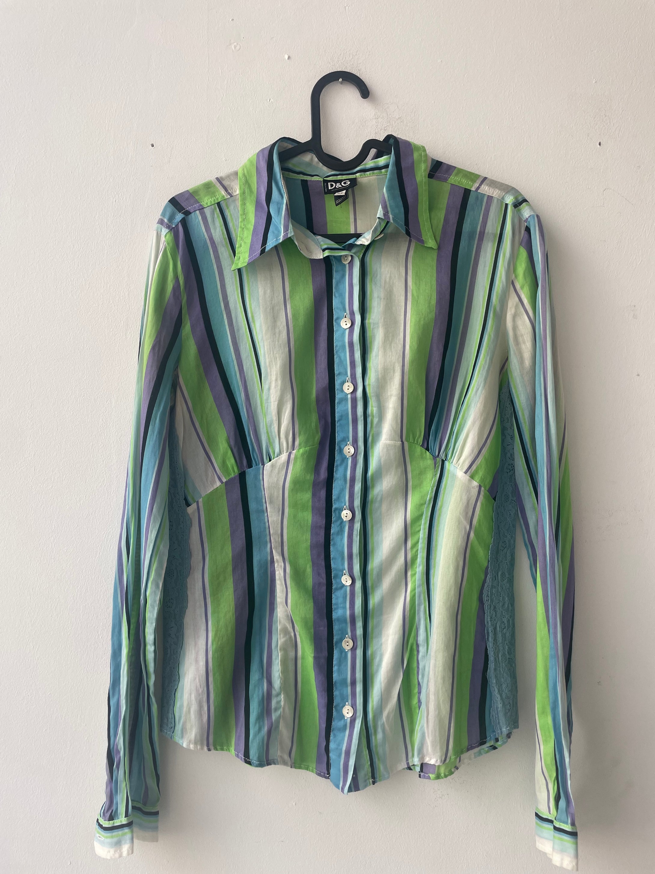 Colorful striped button down by D&G