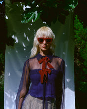 Load image into Gallery viewer, LA VESTE TRANSPARENT SHIRT WITH BOWS

